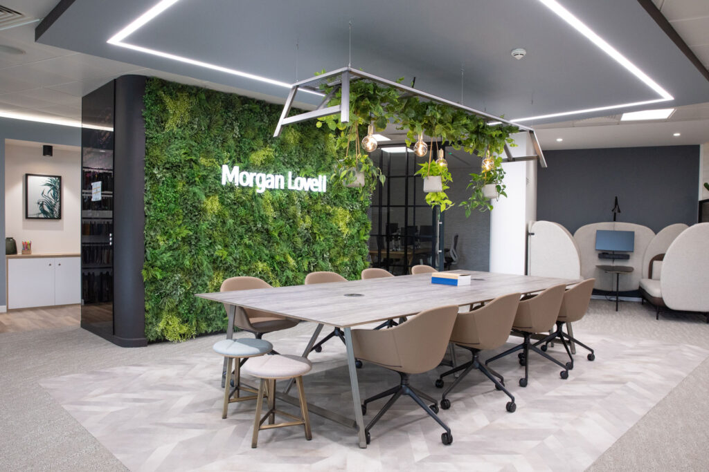 commercial office space with biophillic design